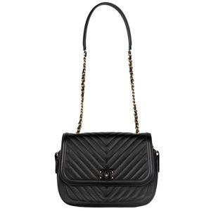 Chanel Covered CC Chevron Shoulder Bag